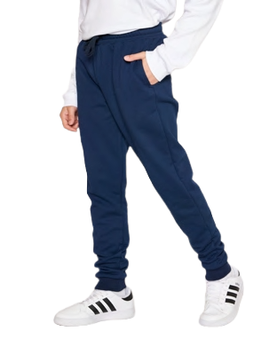 Pantalon Ely Frisa Con Puño Azul Junior
